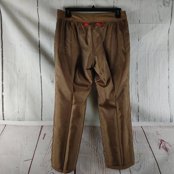 AK Anne Klein Size 12P Desert Tan 3 Button Lined 2pc Pants Suit W/Pockets 34x29 - Picture 15 of 16